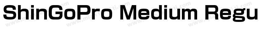 ShinGoPro Medium Regular字体转换